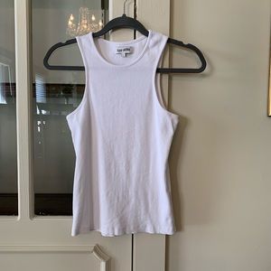 DJERF AVENUE WHITE RIBBED TANK